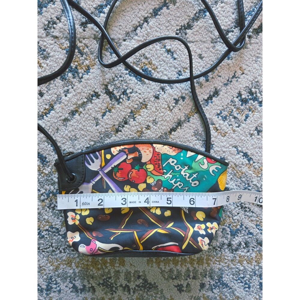 VTG Nicole Miller 90's Mini Shoulder Purse Food Print Pop-Art Bag Potato Chips - Picture 10 of 13